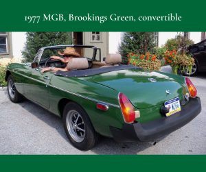 1977 MGB, Brookings Green, convertible